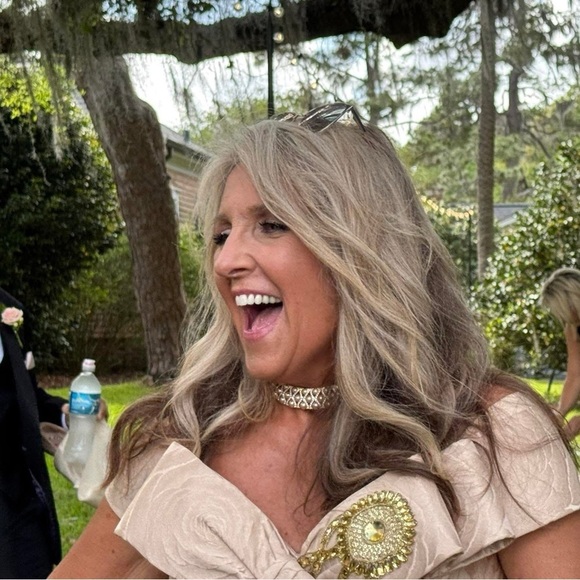 Marchesa Notte,Soft Rose Brocade Stunner,Excellent Condition,Size 8 - Picture 3 of 15